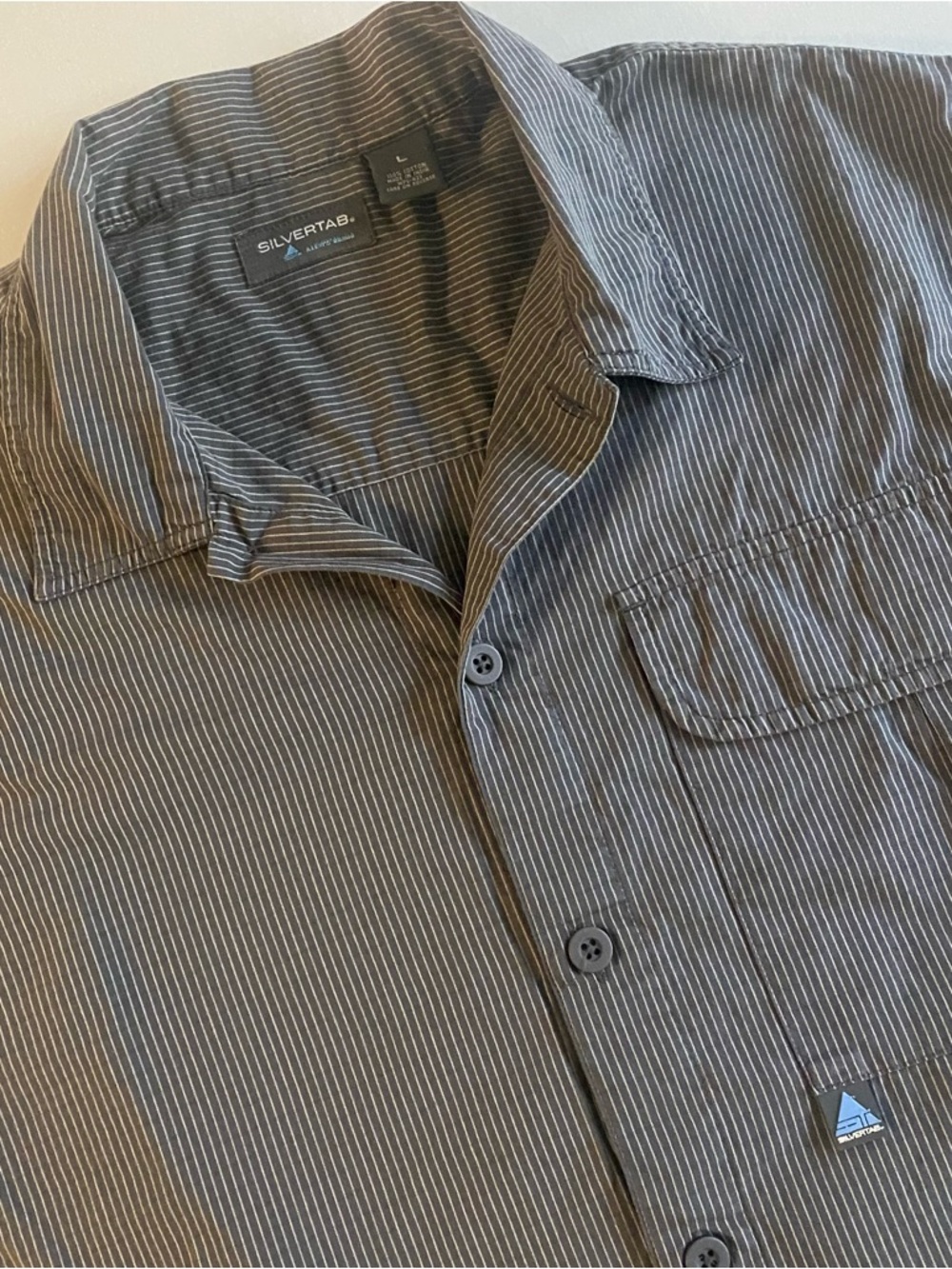 Levis Silver Tab Button Up Men L Skate Punk Cali Beach Surf Y2K Vintage Shirt